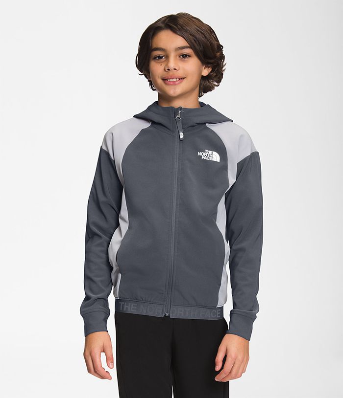 Casaca The North Face Niño Tekware® Full Cremallera Sudadera Con Capucha Gris - Peru 58437YQSJ